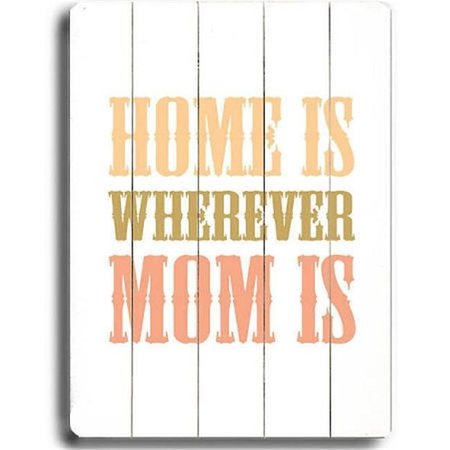 ONE BELLA CASA One Bella Casa 0004-1891-38 12 x 16 in. Home is Wherever Mom is Planked Wood Wall Decor by Amanda Catherine 0004-1891-38